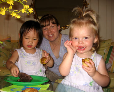 Great Grandma had muffins at the party!